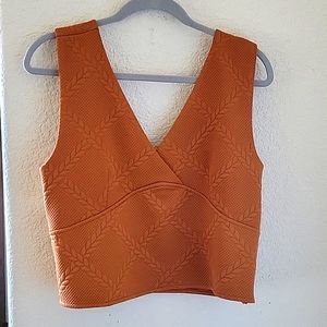 Anthropologie Toffee Cropped Textured Tank